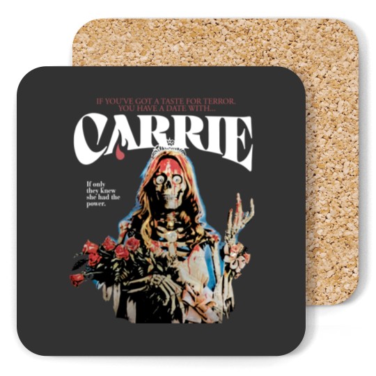 Discover Carrie 1976 Horror Movies Supernatural Halloween Coasters, Carrie Coasters Fan Gifts