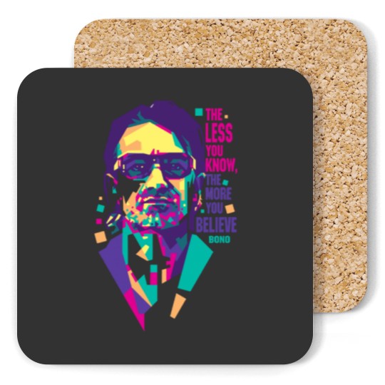 Discover BONO U2 WPAP Coasters