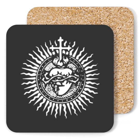 Discover Sacred Heart of Jesus Catholic Traditional Latin Mass Art Coasters
