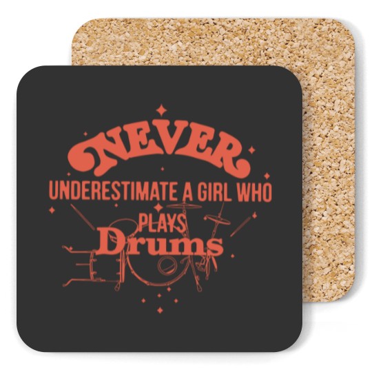 Discover Coasters For Drums Girl, Drummer Coasters Woman