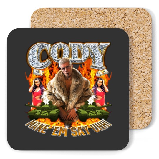 Discover Cody Rhodes Make 'Em Say Uhh Coasters Cotton Men's Coasters