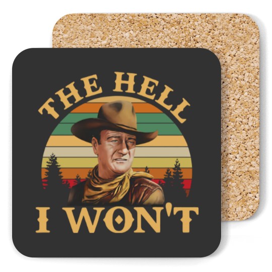 Discover John Wayne Movie Coasters, John Wayne The Hell I Wont Vintage Coasters