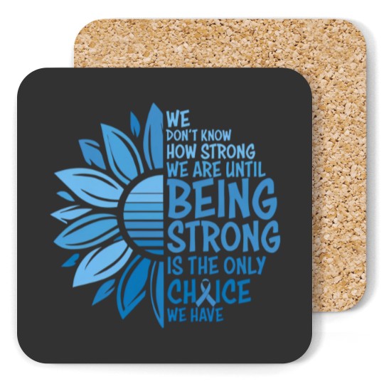 Discover Colon Cancer Awareness Coasters, Cancer Ribbon Graphic Tees