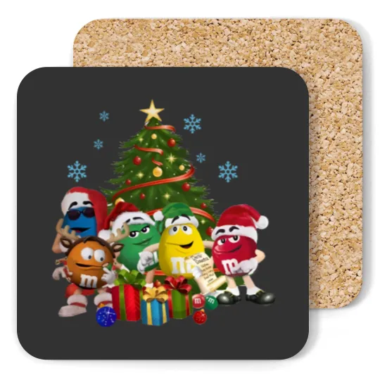 Discover Christmas M&M Candies Coasters, M And M Matching Family Coasters, Family Halloween Coasters
