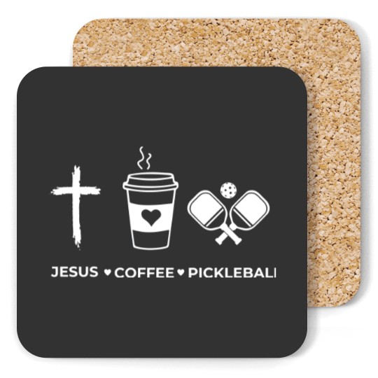 Discover Jesus Coffee Pickleball  Coasters