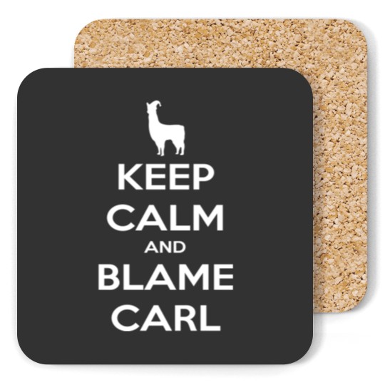 Discover Llamas with Hats Coasters, Keep Calm and Blame Carl Essential Coasters