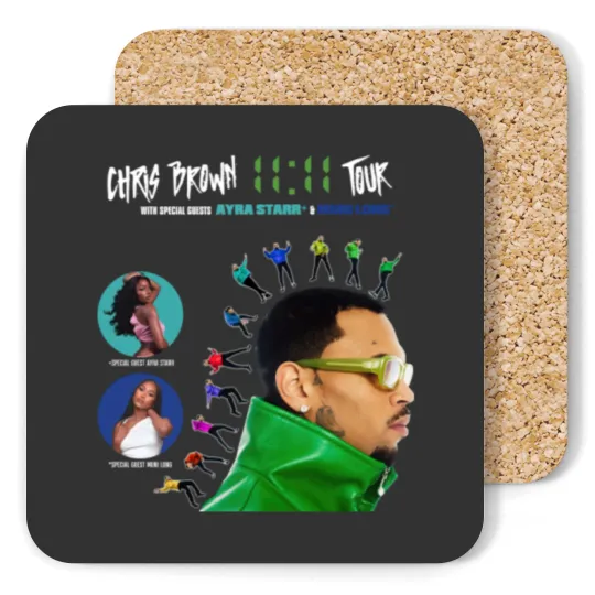 Discover Chris Brown 11:11 Tour 2024 Coasters - Concert Merchandise