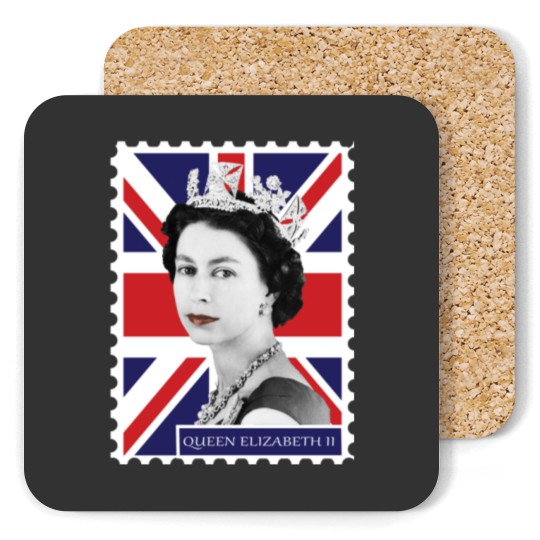 Discover Queen Elizabeth II Stamp_ Union Jack Coasters
