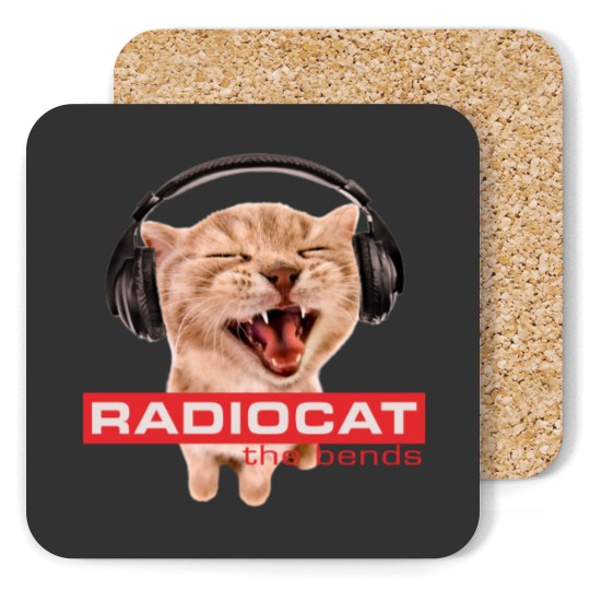 Discover RadioCat Coasters, Meme Cat Coasters, Radiohead Cat The Bends Coasters
