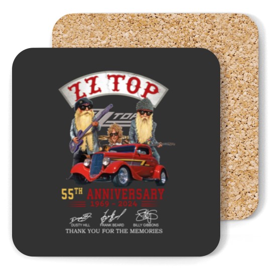 Discover ZZ Top 55th Anniversary Coasters, ZZ Top Rock Band Coasters