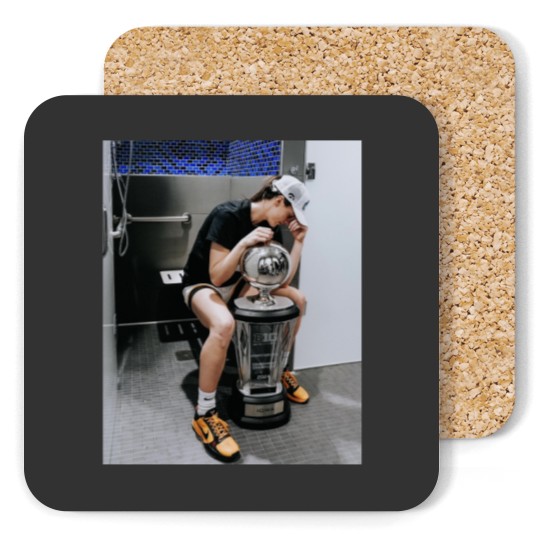 Discover Caitlin Clark Recreates Kobe Bryant Trophy Photo Coasters