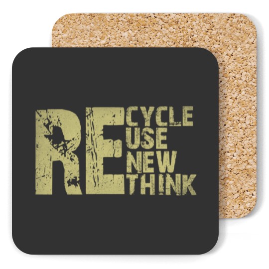 Discover Recycle Reuse Renew Rethink Earth Day Environmental Activism Coasters