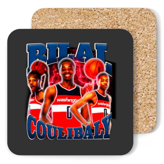 Discover Bilal Coulibaly Vintage  Retro 90's Coasters Basketball Player Bilal Coulibaly Vintage Coasters Coasters Vintage Bootleg Basketball Coasters Coasters
