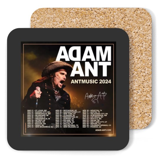 Discover Adam Ant Autumn 2024 UK ANTMUSIC Tour Unisex Coasters