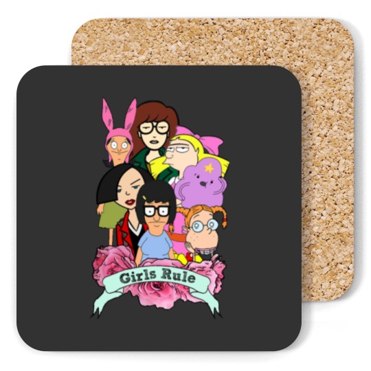 Discover Rule the Cool: 90's Girls Rule Cartoon Coasters