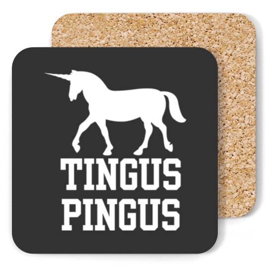 Discover Boston Basketball Fan Tingus Pingus Unicorn Coasters
