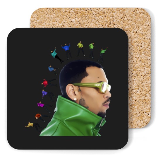 Discover Chris Brown 11:11 Tour 2024 Coasters, Chris Brown Fan Coasters, Chris Brown 2024 Coasters