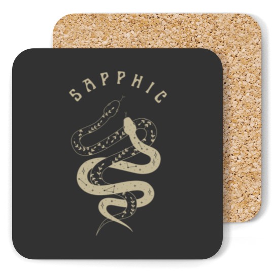 Discover Sapphic Coasters, Mystical Sapphic Snakes, Boho Celestial