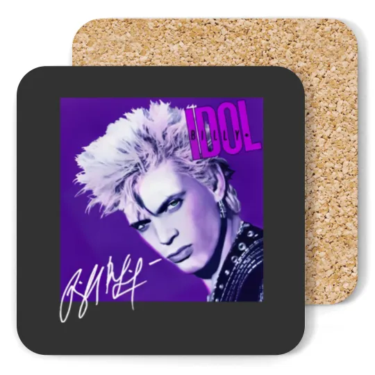 Discover Billy Idol Coasters Billy Idol Whiplash Smile Song Cotton Coasters Men Women