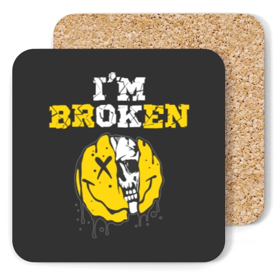 Discover I'M Broken Workout Running Invisible Illness I'm OK Broken Coasters