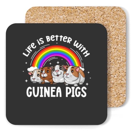 Discover Guinea Pig Life Is Better With Guinea Pigs Rodent Pet Kawaii Coasters