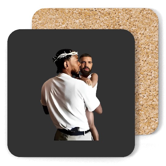 Discover Kendrick Lamar Holding Baby Drake Coasters, Kendrick Lamar vs Drake Rap