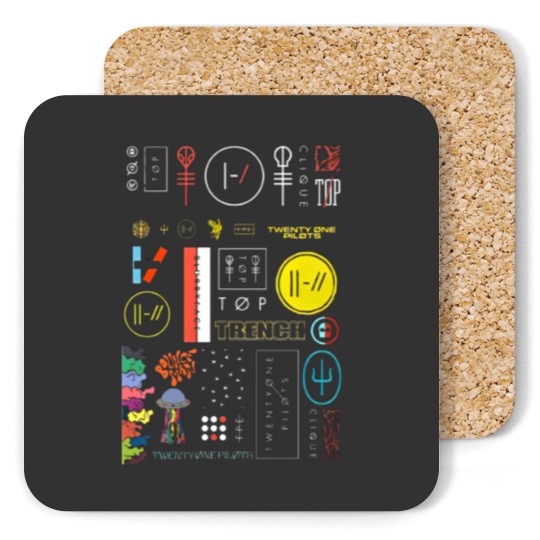 Discover Pilotss band 21 pilots top blurryface logo Coasters