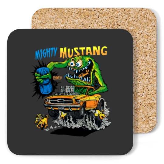 Discover ED ROTH RAT FINK ORIGINAL MIGHTY MUSTANG BLACK Coasters