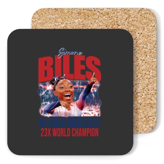 Discover Simone Biles Summer Olympic Games Bootleg Coasters, 2024 Olympics
