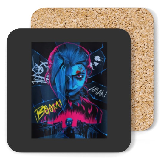 Discover Jinx Arcane Coasters - Arcane Jinx League of Legends Coasters