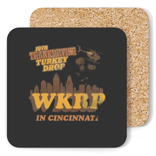 Discover Vintage WKRP in Cincinnati Coasters, 1978 Thanksgiving Turkey Drop Thanksgiving Coasters