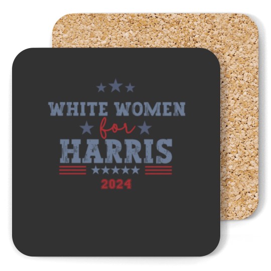 Discover Support Kamala Harris 2024 Coasters - White Women for Harris