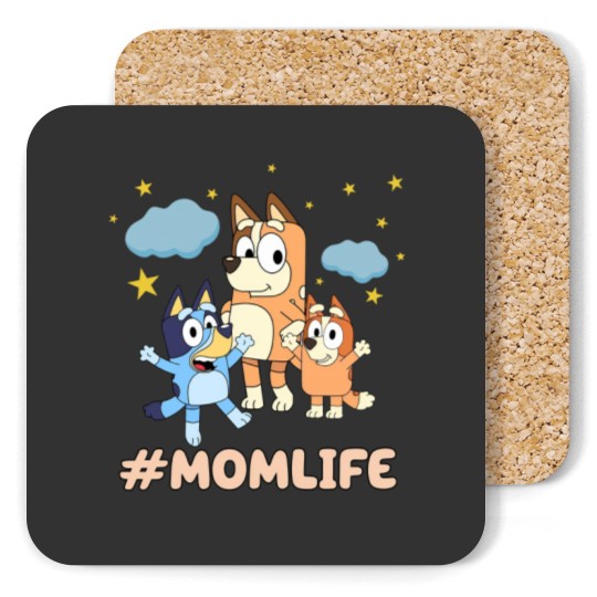 Discover Mom Life Coasters featuring BlueyDad & Family