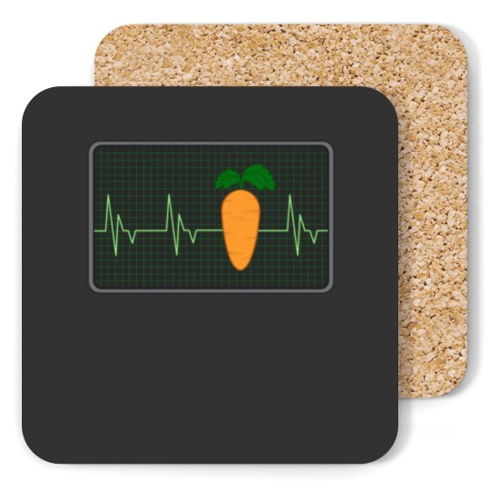 Discover Carrot Hearbeat Cool Carrot Design Coasters