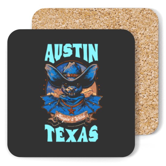 Discover Texas Pride Keep It Weird Austin Austin Bats Coasters