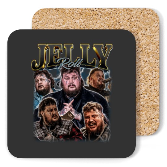 Discover Jelly Roll The Beautifully Broken Tour 2024 Coasters 90S Vintage Concert