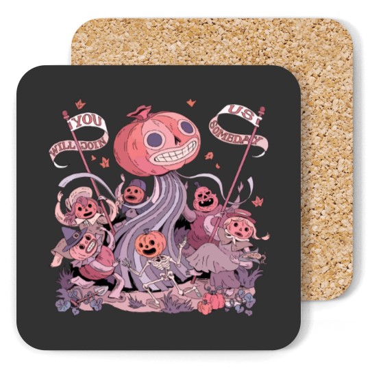 Discover Over The Garden Wall Coasters, Vintage Pottsfield Halloween Pumpkin Coasters