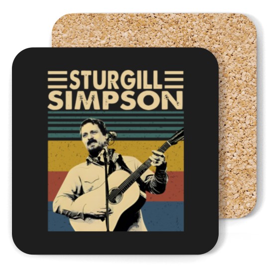 Discover Sturgill Simpson Retro Vintage Unisex Coasters, Sturgill Simpson Music Coasters