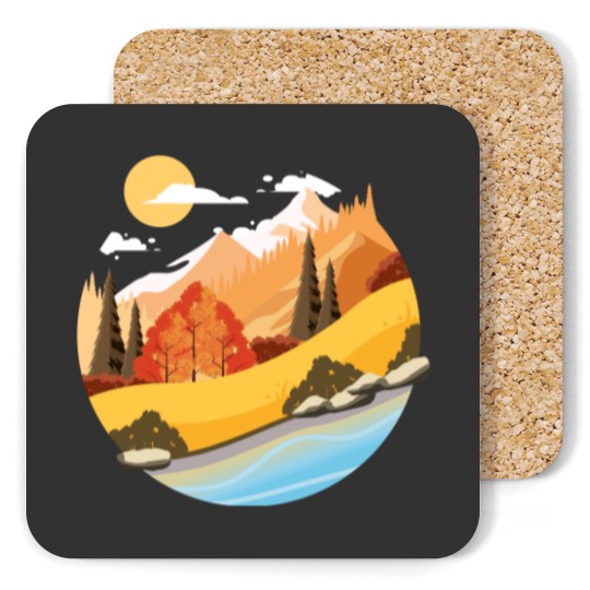 Discover Mountain Vibes Unisex V Neck Coasters