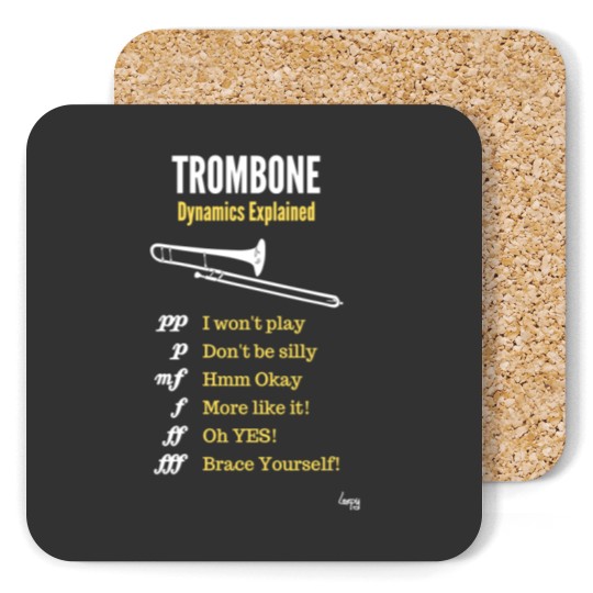 Discover Trombone humour – trombone dynamics Coasters