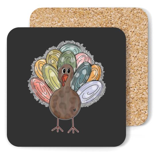 Discover Cute Turkey Fall Thanksgiving Coasters, Thanksgiving Family