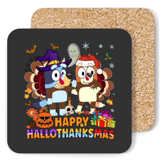 Discover BlueyDad Bingo Hallothanksmas Coaster