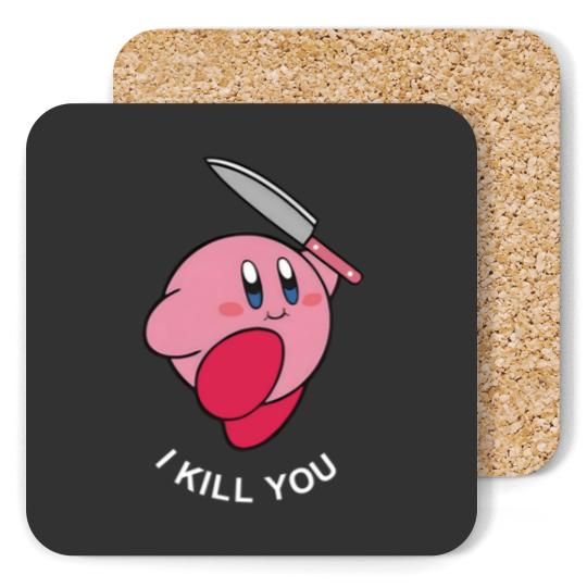 Discover Kirby I Kill You Embroidered Coasters