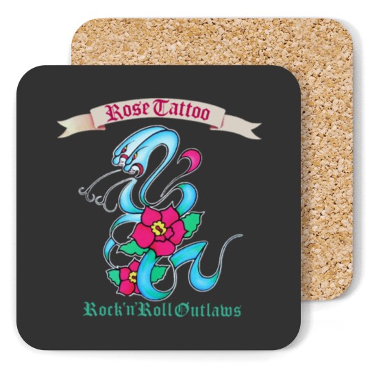Discover Rose Tattoo Coasters