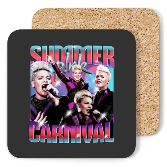 Discover Pink Singer Summer Carnival 2024 Tour Coasters, Trustfall Album Coasters, Pink Singer Tour Coasters