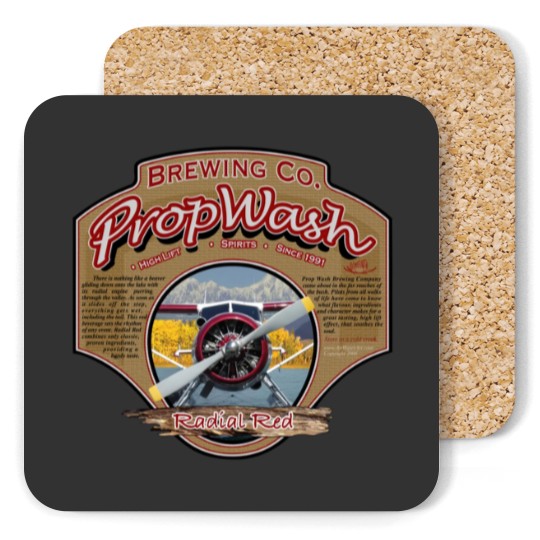 Discover PropWash Brewing Co. Radial Red DHC2 Beaver Floatplane Coasters