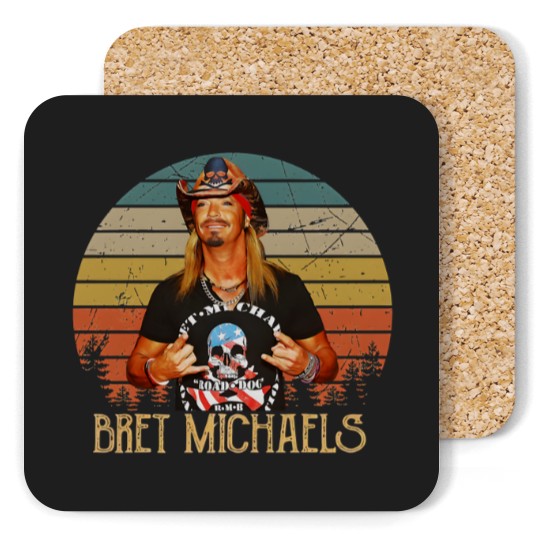 Discover New Popular Bret Michaels Vintage Gift For Fans Coasters