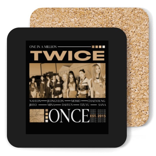 Discover Vintage Twice Coasters, Twice Unisex Kpop Coasters