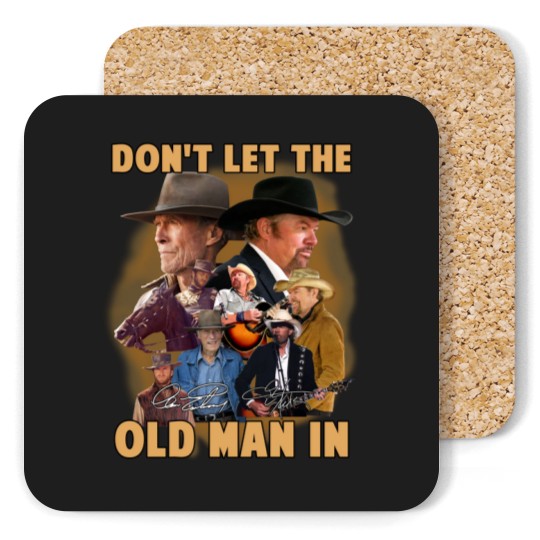 Discover Toby Keith Don't Let The Old Man In Signatures Coasters Gift For Fans