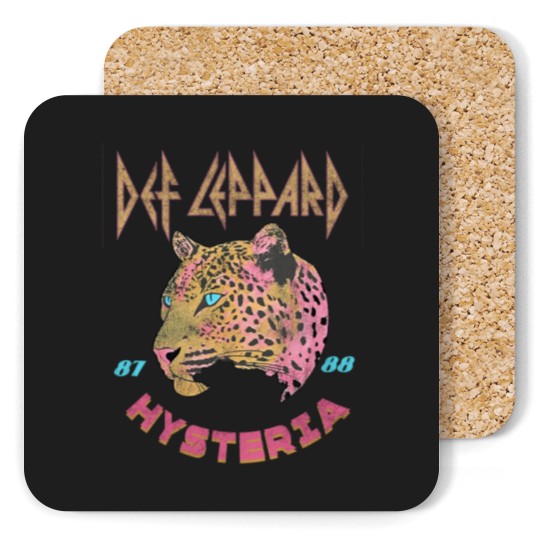 Discover Vintage 80's Rock Band Coasters Coasters Leppard  Coasters Rock and Roll Leopard